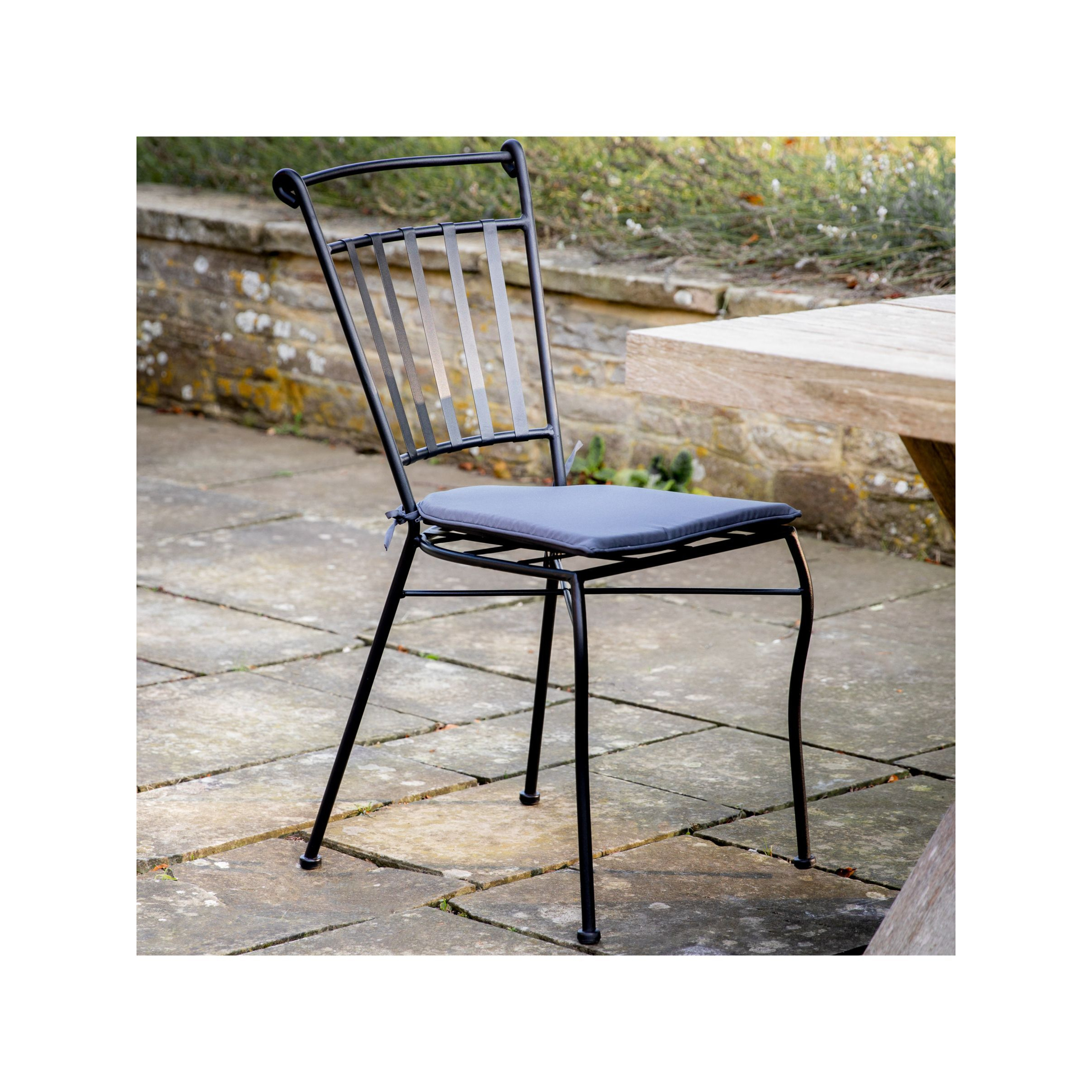 Gallery Direct Ripetta Metal Garden Dining Chair, Black - image 1