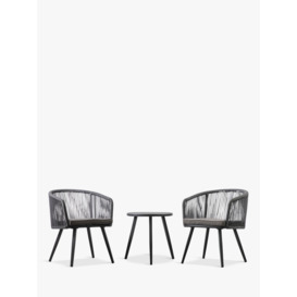 Gallery Direct Moro 2-Seater Garden Bistro/Tea Table & Chairs Set, Grey - thumbnail 1
