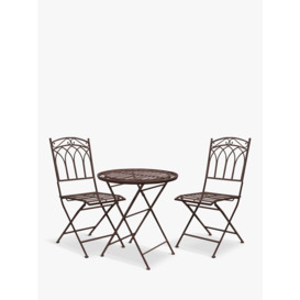 Gallery Direct Aventino Folding Metal Garden Bistro Table & Chairs Set