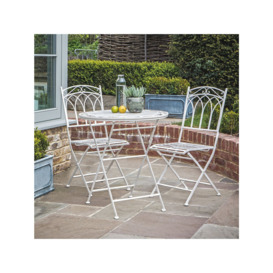 Gallery Direct Aventino Folding Metal Garden Bistro Table & Chairs Set