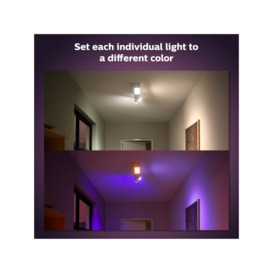 Philips Hue Centris 2 Spot Smart LED Ceiling Light with Bluetooth, White/Multi - thumbnail 2