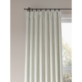 John Lewis ANYDAY Mesa Print Pair Dimout/Thermal Lined Pencil Pleat Curtains, Dusty Green - thumbnail 1