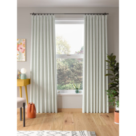John Lewis ANYDAY Mesa Print Pair Dimout/Thermal Lined Pencil Pleat Curtains, Dusty Green - thumbnail 2