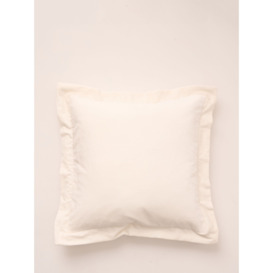 Truly Velvet Frill Edge Square Cushion, Cream