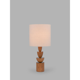 John Lewis Stacked Wooden Table Lamp - thumbnail 1