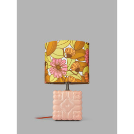 Orla Kiely Juniper Stem Ceramic Table Lamp, Light Pink - thumbnail 1