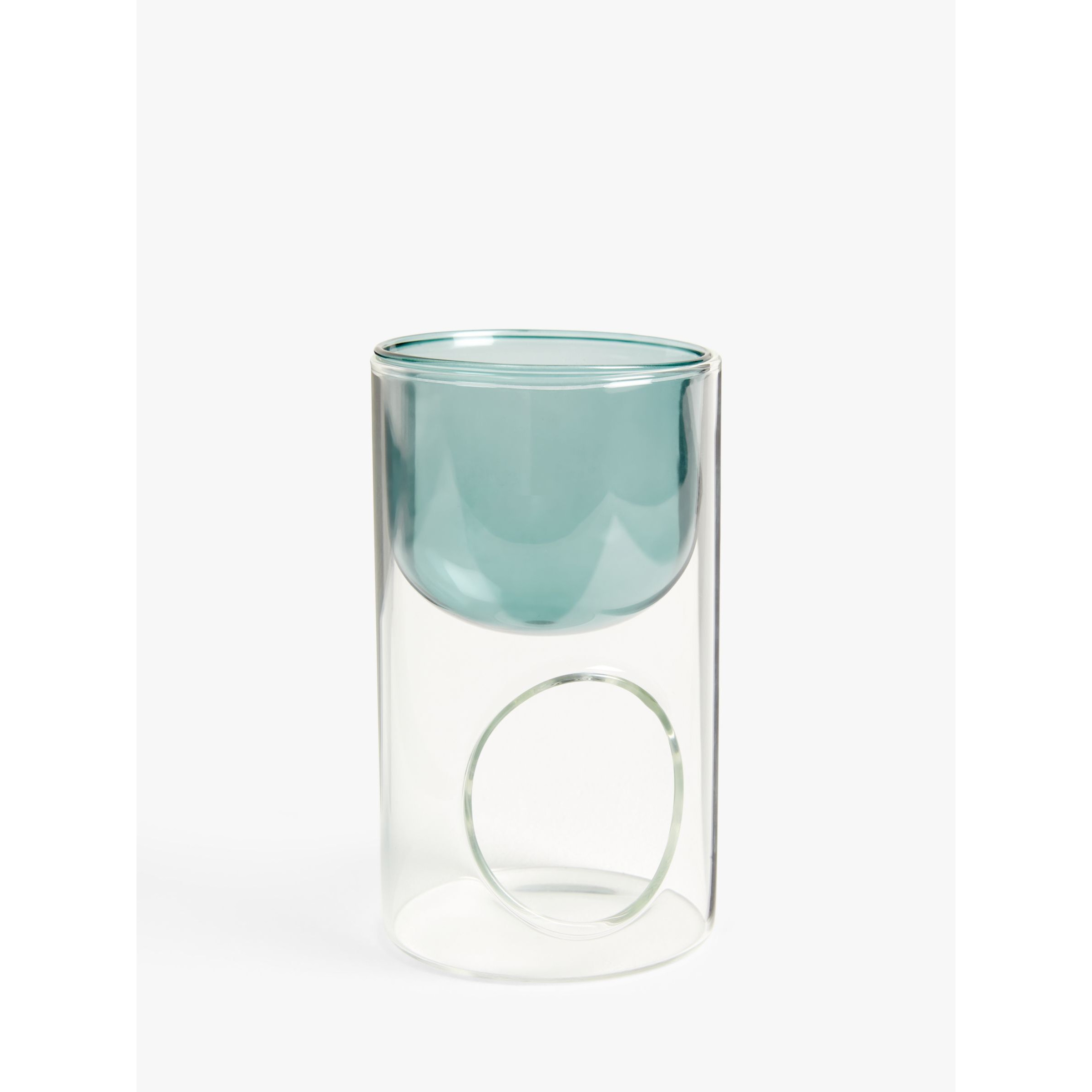 John Lewis Glass Oil Burner, Blue
