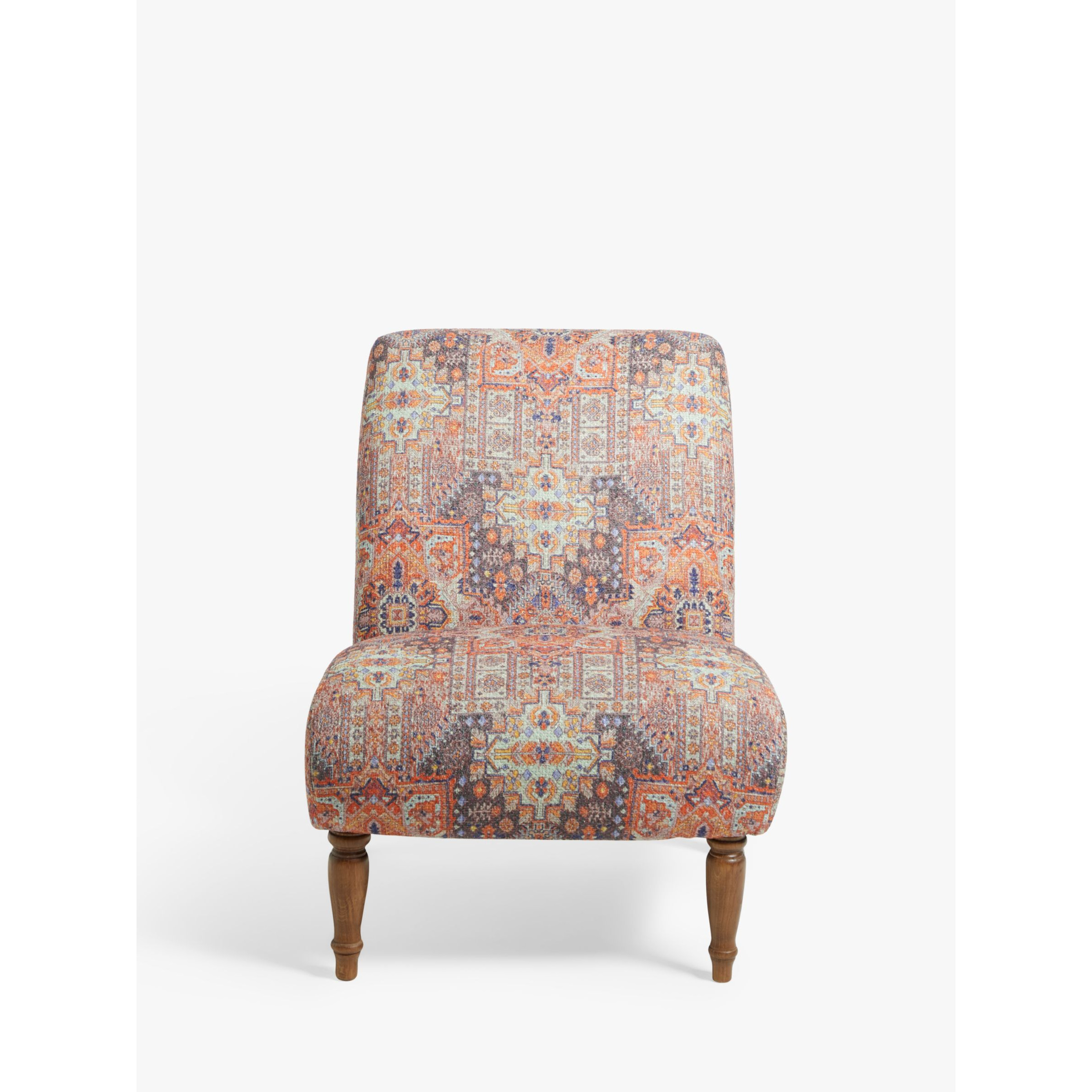 John Lewis Lounge Chair, Dark Leg, Matthew Williamson Kantha Print Rust
