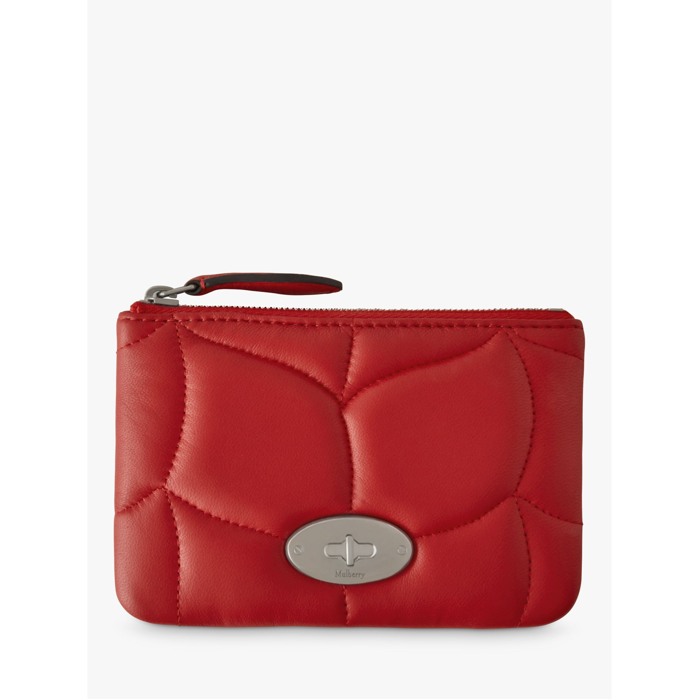 Mulberry Plaque Small Zip Coin Pouch In Coral Orange Small Classic Grain in  Red | Lyst