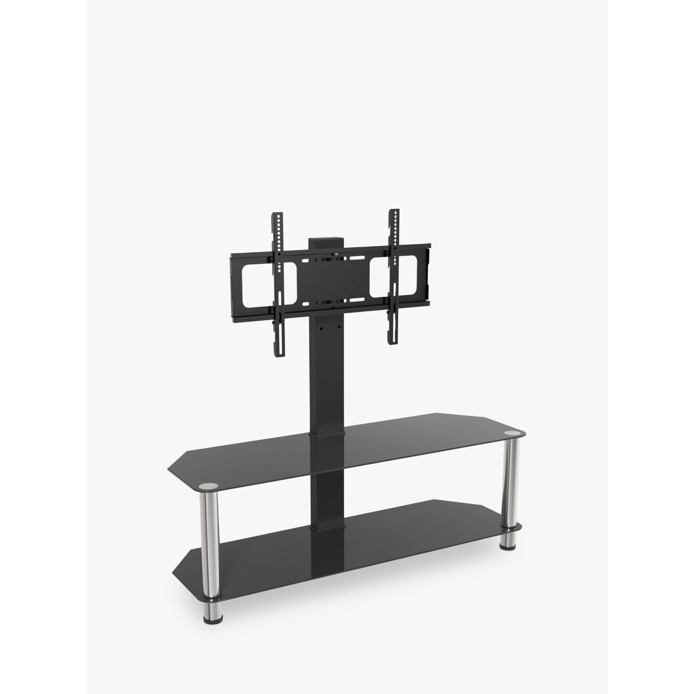 AVF SDCL1140 Corner TV Stand with Mount for TVs up to 65”, Black/Chrome - image 1