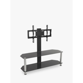 AVF SDCL1140 Corner TV Stand with Mount for TVs up to 65”, Black/Chrome - thumbnail 1
