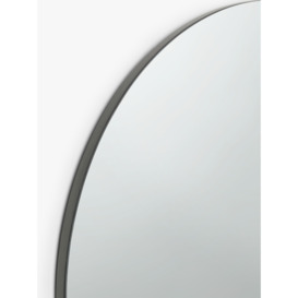 John Lewis ANYDAY Thin Frame Round Wall Mirror, 60cm, Black - thumbnail 2