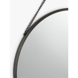 John Lewis ANYDAY Round Metal Frame Chain Hanging Mirror, 50cm - thumbnail 2
