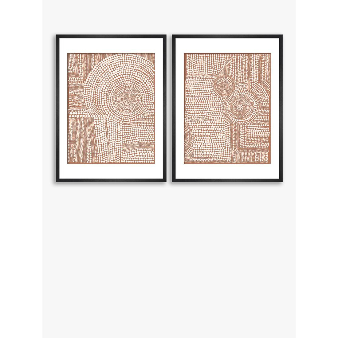 John Lewis Natasha Marie 'Clustered Dots' Abstract Framed Print, Set of 2, 50 x 40cm - image 1