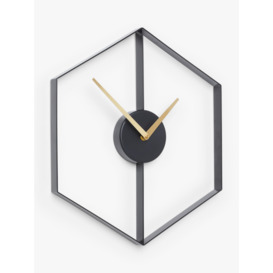 John Lewis + Swoon Beauvoir Wall Clock, 40cm, Black - thumbnail 2