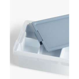 TATAY Hinge Lid Storage Boxes and Organisers, Light Blue, Set of 6 - thumbnail 2