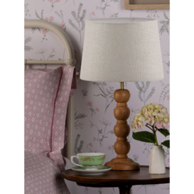 Laura Ashley Maria Wooden Table Lamp, Natural Oak - thumbnail 2
