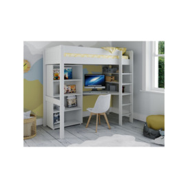 Stompa Classic Highsleeper Frame with Integrated Desk, Shelving and Bookcase, Single - thumbnail 2