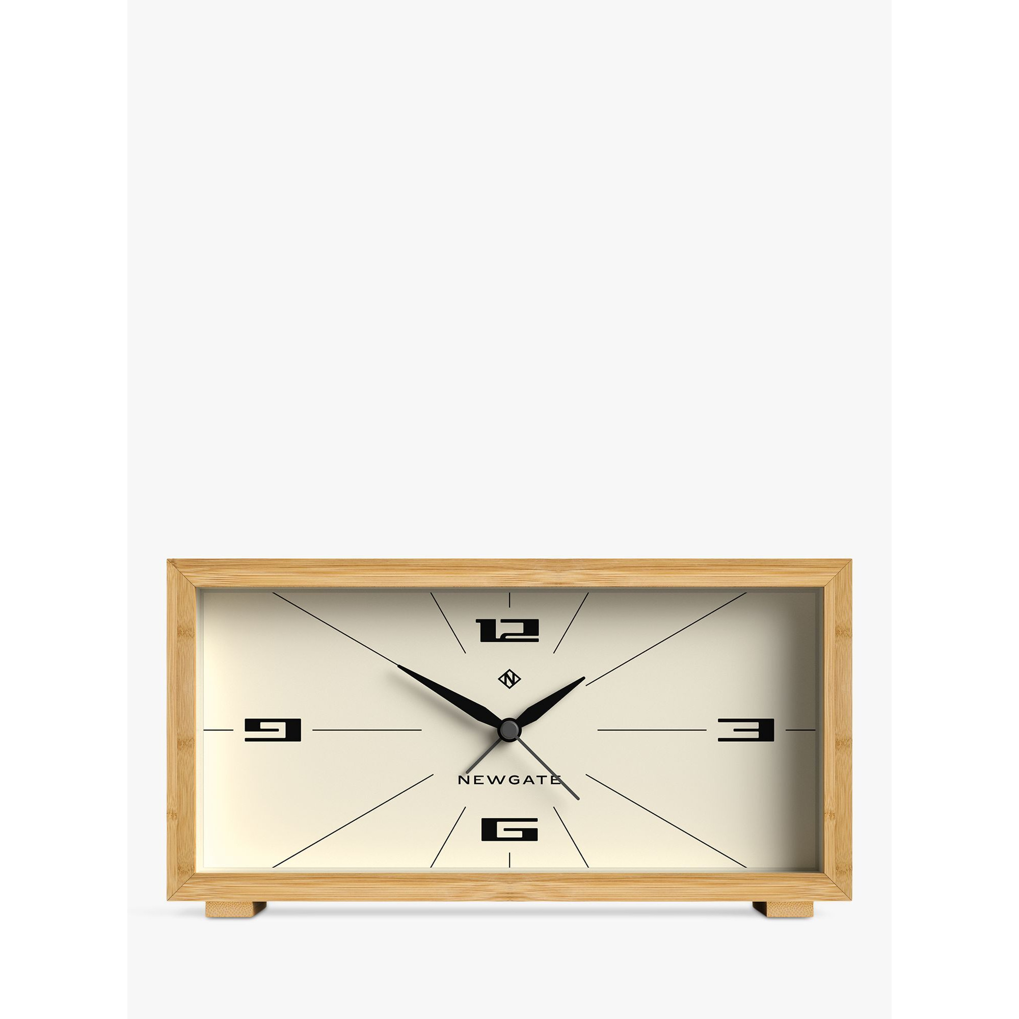 Newgate Clocks Lemur Bamboo Analogue Alarm Clock, Natural - image 1