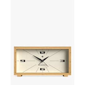 Newgate Clocks Lemur Bamboo Analogue Alarm Clock, Natural - thumbnail 1