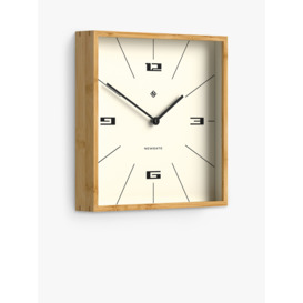 Newgate Clocks Fiji Square Bamboo Analogue Wall Clock, 30cm, Natural - thumbnail 2