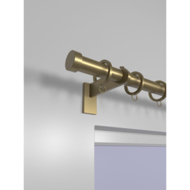 John Lewis Select Curtain Pole with Rings and Stud Finial, Wall Fix, Dia.25mm - thumbnail 2