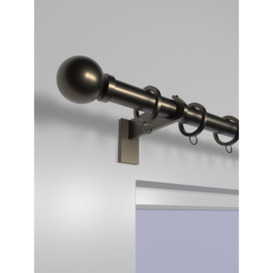 John Lewis Select Curtain Pole with Rings and Ball Finial, Wall Fix, Dia.25mm - thumbnail 2