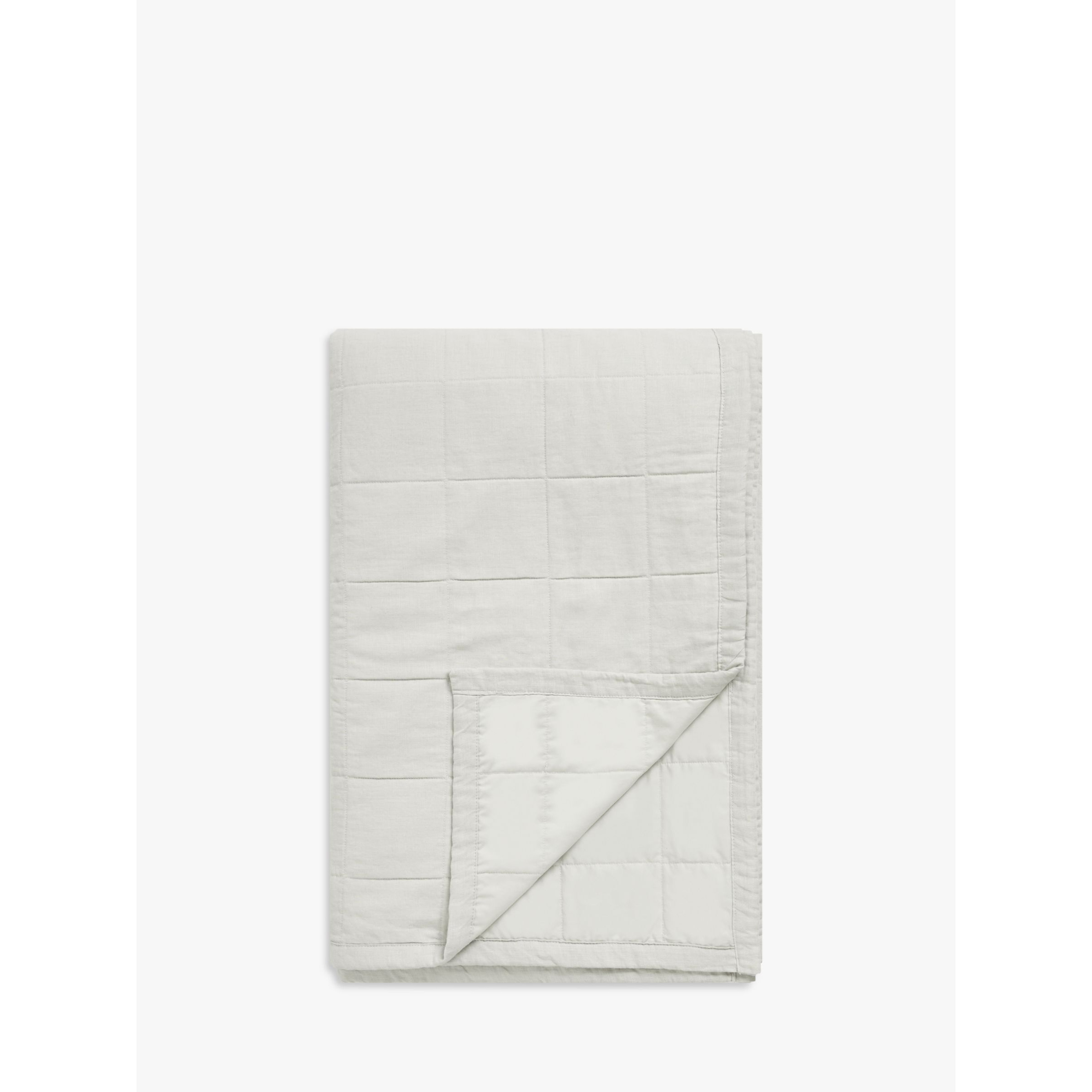 John Lewis Linen Blend Quilted Bedspread - image 1