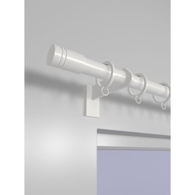 John Lewis Select Curtain Pole with Rings and Barrel Finial, Wall Fix, Dia.25mm - thumbnail 2
