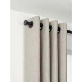 John Lewis Select Eyelet Curtain Pole with Disc Finial, Wall Fix, Dia.25mm - thumbnail 1