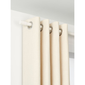 John Lewis Select Eyelet Curtain Pole with Barrel Finial, Wall Fix, Dia.25mm - thumbnail 1