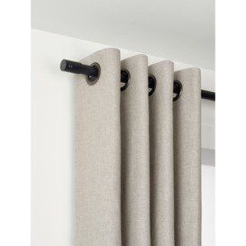 John Lewis Select Eyelet Curtain Pole with Barrel Finial, Wall Fix, Dia.25mm - thumbnail 1