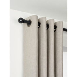 John Lewis Select Eyelet Curtain Pole with Ball Finial, Wall Fix, Dia.25mm - thumbnail 1