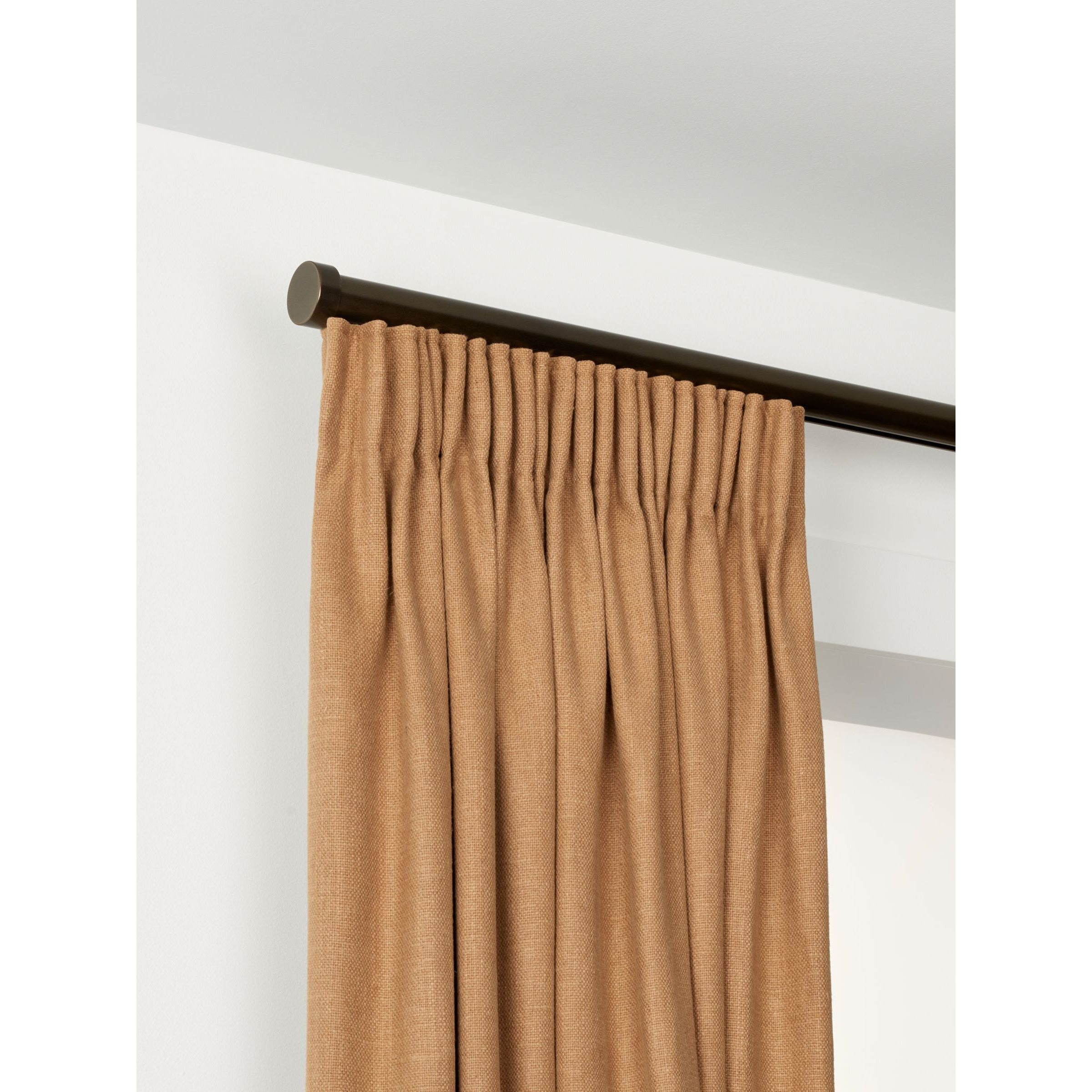 John Lewis Select Gliding Curtain Pole with Stud Finial, Wall Fix, Dia.30mm - image 1