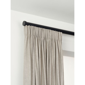 John Lewis Select Gliding Curtain Pole with Stud Finial, Wall Fix, Dia.30mm - thumbnail 1