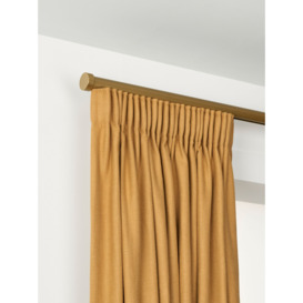 John Lewis Select Gliding Curtain Pole with Stud Finial, Wall Fix, Dia.30mm