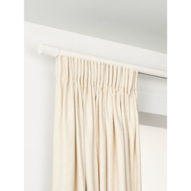 John Lewis Select Gliding Curtain Pole with Barrel Finial, Wall Fix, Dia.30mm - thumbnail 1