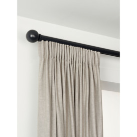 John Lewis Select Gliding Curtain Pole with Ball Finial, Wall Fix, Dia.30mm - thumbnail 1