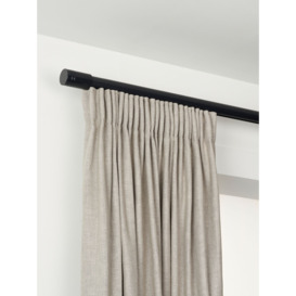 John Lewis Select Gliding Curtain Pole with Barrel Finial, Wall Fix, Dia.30mm - thumbnail 1