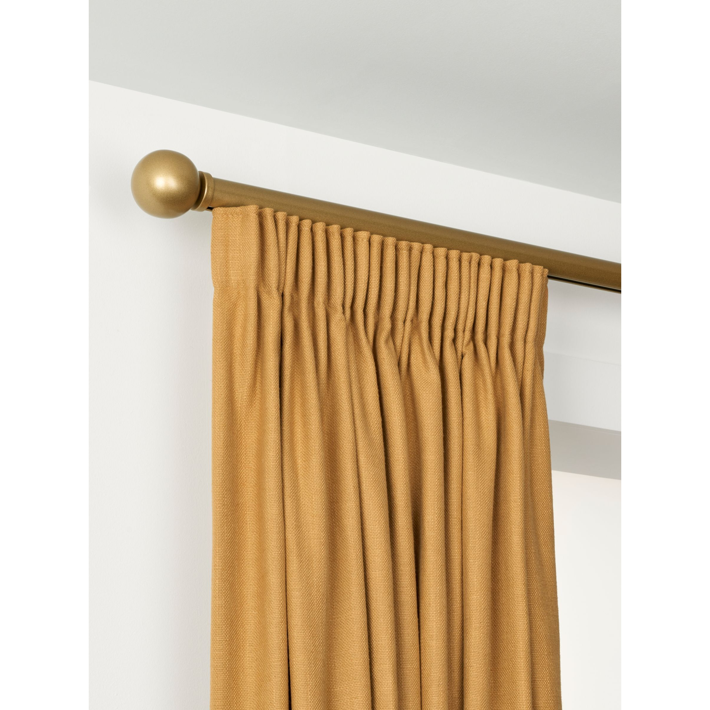 John Lewis Select Gliding Curtain Pole with Ball Finial, Wall Fix, Dia.30mm - image 1