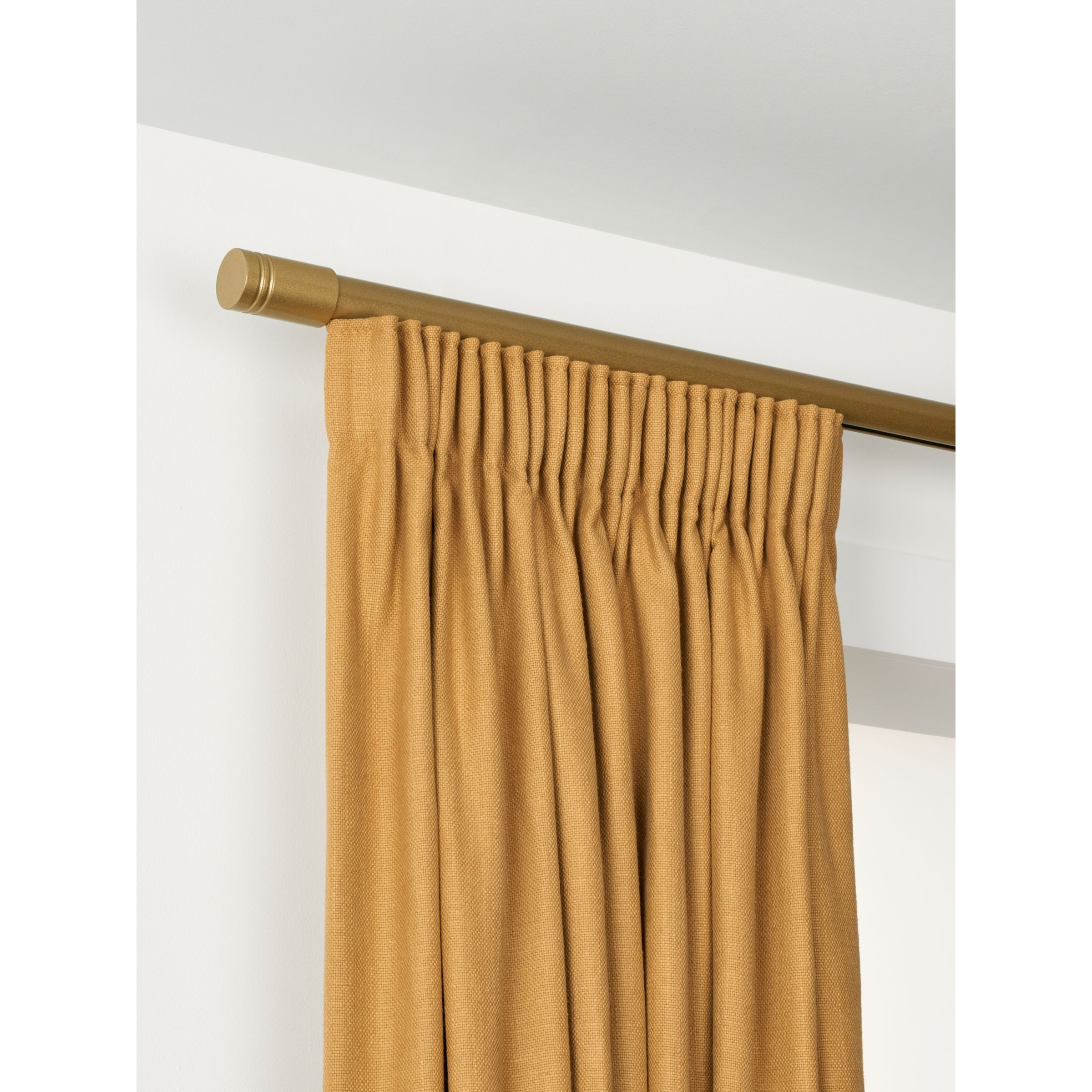 John Lewis Select Gliding Curtain Pole with Barrel Finial, Wall Fix, Dia.30mm - image 1