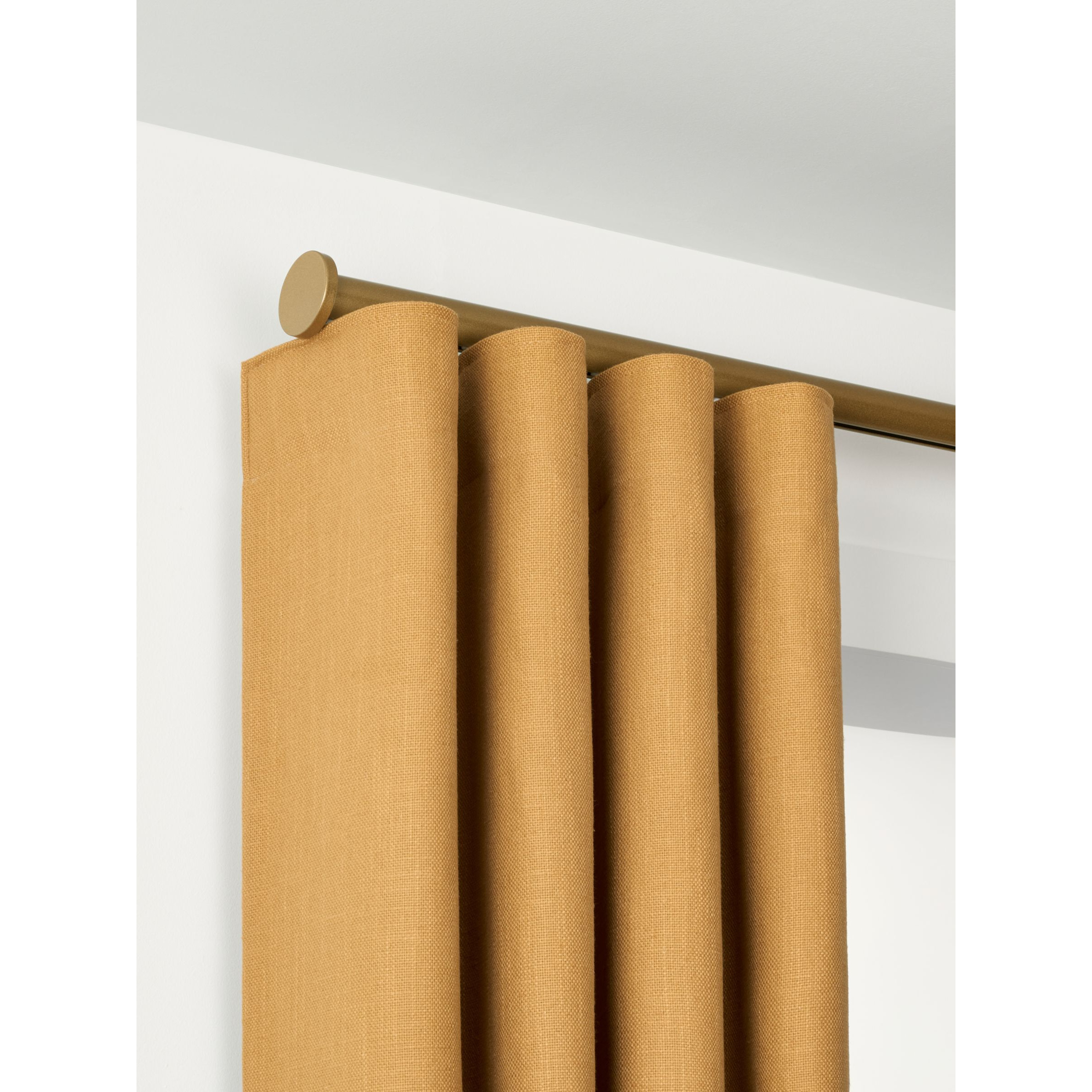 John Lewis Select Curl Gliding Curtain Pole with Disc Finial, Wall Fix, Dia.30mm - image 1