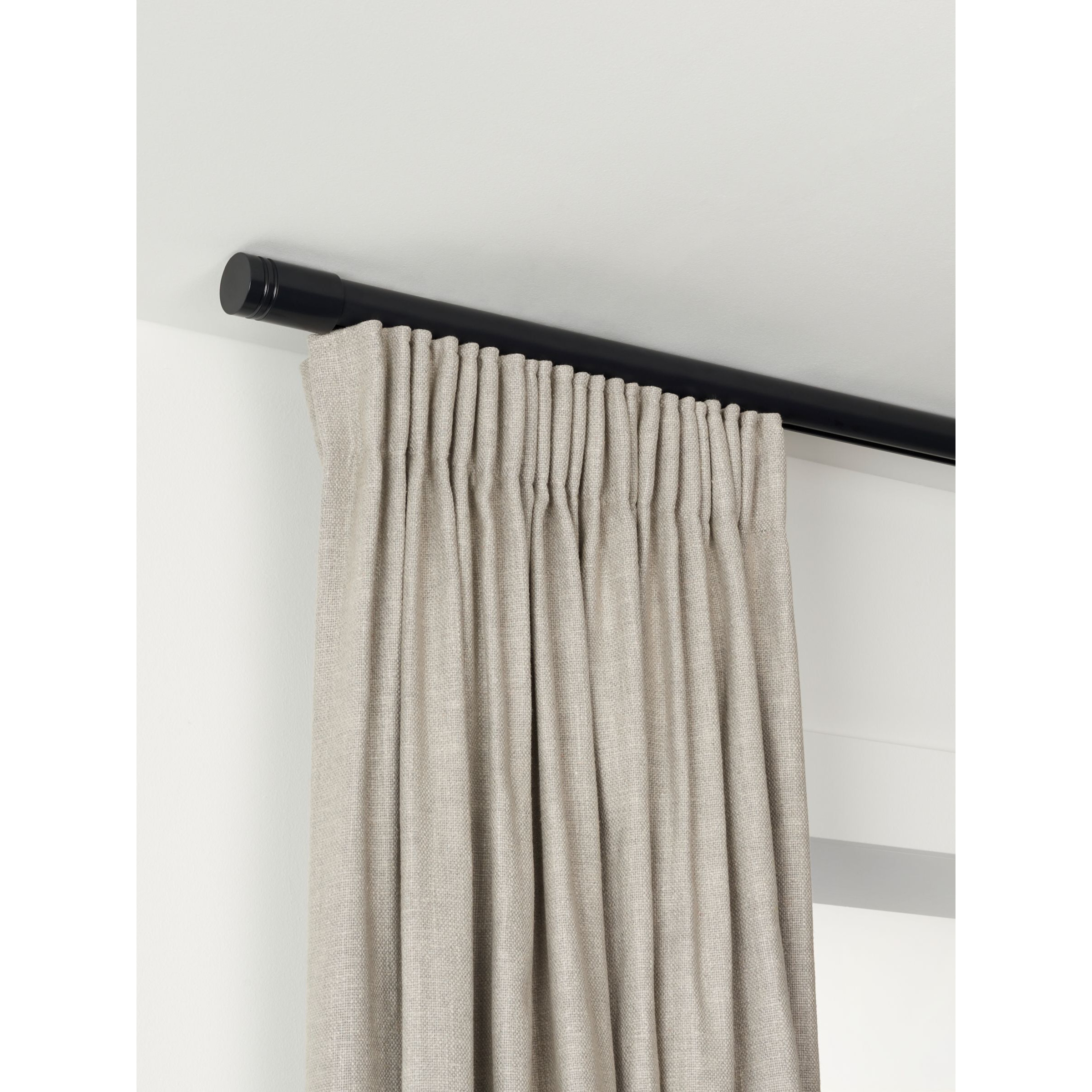 John Lewis Select Gliding Curtain Pole with Barrel Finial, Ceiling Fix, Dia.30mm - image 1