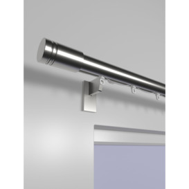 John Lewis Select Curl Gliding Curtain Pole with Barrel Finial, Wall Fix, Dia.30mm - thumbnail 2