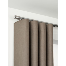 John Lewis Select Curl Gliding Curtain Pole with Barrel Finial, Wall Fix, Dia.30mm - thumbnail 1
