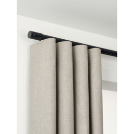 John Lewis Select Curl Gliding Curtain Pole with Barrel Finial, Wall Fix, Dia.30mm - thumbnail 1