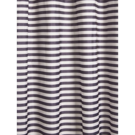 John Lewis Textured Horizontal Stripe Recycled Polyester Shower Curtain, Graphite - thumbnail 2