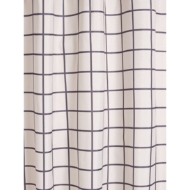 John Lewis Textured Windowpane Check Recycled Polyester Shower Curtain - thumbnail 2