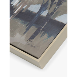 A Lera - 'Silver Birch Blues' Framed Canvas Print, 67 x 40cm, Grey/Blue - thumbnail 2
