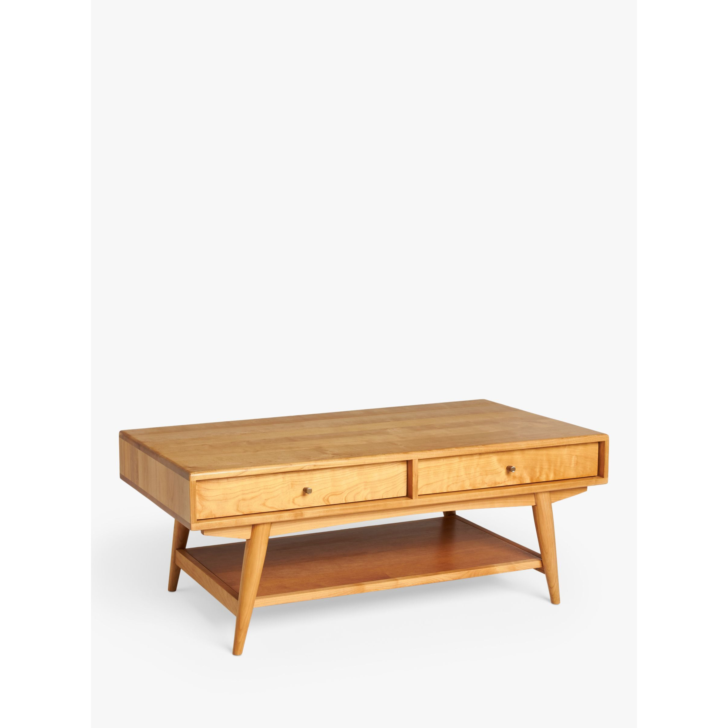 John Lewis Wycombe 2 Drawer Storage Coffee Table, Cherrywood